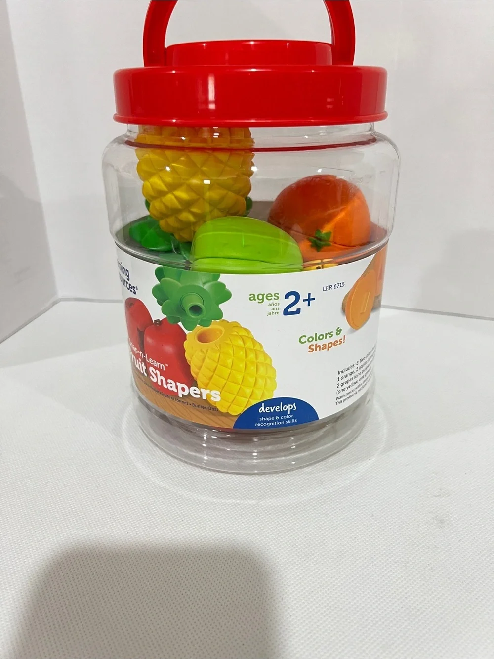 Learning Resources Snap-N-Learn Fruit Shapers 16 Pieces Ages 2+ Shape & Colors